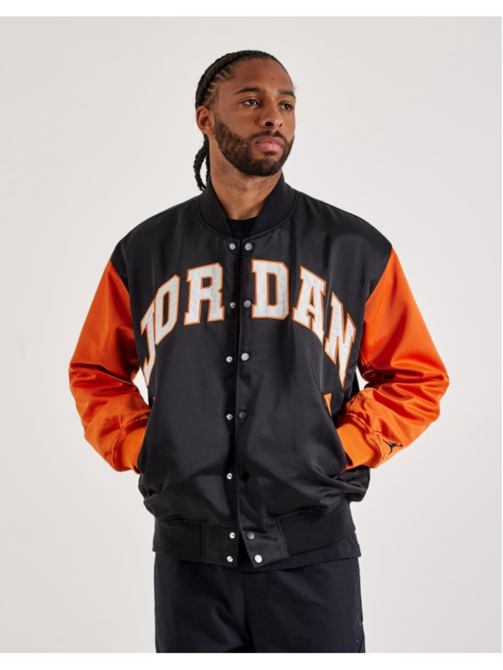 Nike Jordan Brooklyn University Varsity Jacket Black Starfish HV0099-011 Men's S